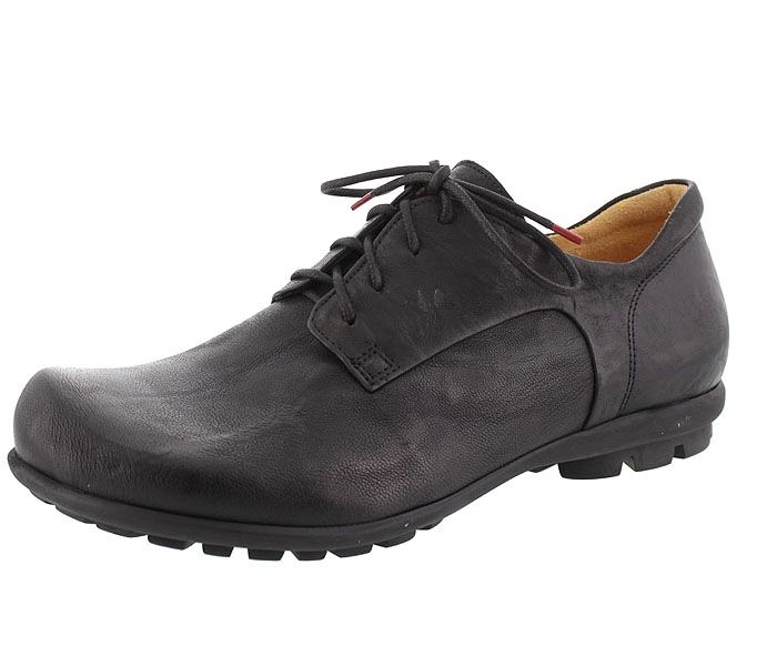 think schn&uuml;rschuhe schwarz kong schwarz 281-0000 fussbett: lederbezogene wechselbare kork-latex-bettung (pflanzlich gegerbt) leder pflanzlich  gegerbt 5 mm absatz neuer, betont schlichter 4-loch schn&uuml;rer im derby-schnitt