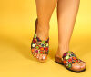 Think Pantoletten bunt Julia schwarz/multicolour 247-0000 - JLA 141