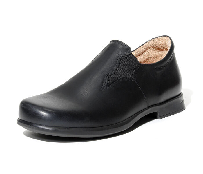 think slipper schwarz pensa damen schwarz 484-0000 fussbett: lederbezogene wechselbare kork-latex-bettung (pflanzlich gegerbt) kalbsleder pflanzlich  gegerbt - nicht gef&auml;rbt 5 mm absatz slipper mit 2 seitlichen gummiz&uuml;gen - auf vielfachen wunsch in einer besonders schlichten ausf&uuml;hrung ohne schmuck-applikation