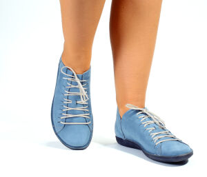 Loints Schn&uuml;rschuhe Natural jeans blau 68066-0356 Nieuwvliet - LNT 612