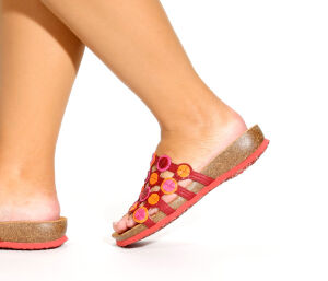 Think Pantoletten rot Julia cherry/kombi 247-5000 - JLA 149