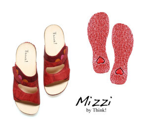 Think Pantoletten rot Mizzi fire/kombi 314-5000 - MZZ 360
