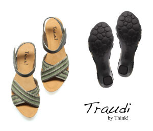 Think Sandaletten gr&uuml;n Traudi oliv/kombi 308-7000 - AUD 108