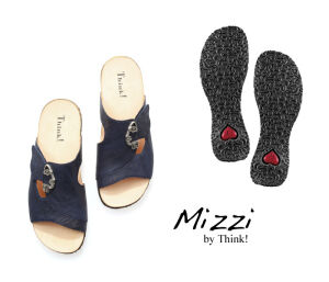 Think Pantoletten blau Mizzi navy 202-8000 - MZZ 345