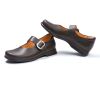 think ballerinas braun pensa damen tabacco 265-3000 fussbett: lederbezogene wechselbare kork-latex-bettung (pflanzlich gegerbt) leder pflanzlich  gegerbt 5 mm absatz verstellbar durch schnalle und gummizug