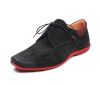 think schn&uuml;rschuhe schwarz stone sz/kombi 275-0010 fussbett: lederbezogene wechselbare kork-latex-bettung (pflanzlich gegerbt) leder pflanzlich  gegerbt 5 mm absatz der beliebte schn&uuml;rer in neuer farbkombination