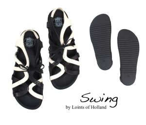 Loints Sandaletten SWING offwhite/black schwarz 65980-2535 Schilberg - LNT 1344