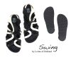 Loints Sandaletten SWING offwhite/black schwarz 65980-2535 Schilberg - LNT 1344