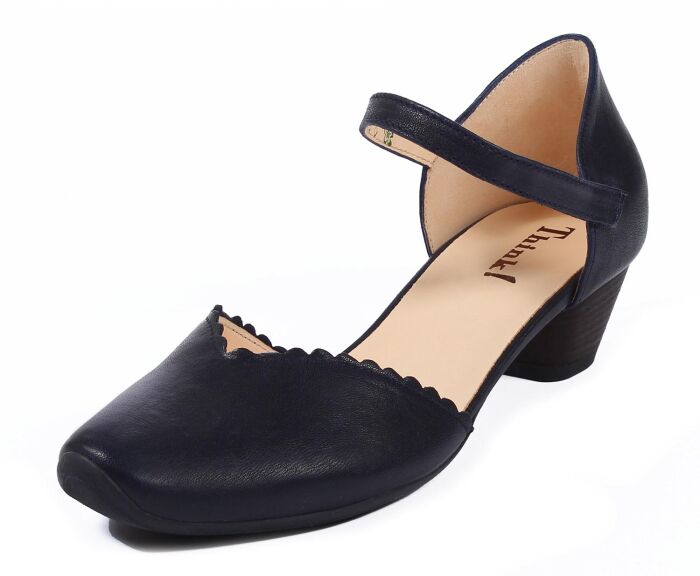 think pumps blau aida ocean 654-8000 fussbett: lederbezogene nicht wechselbare kork-latex-bettung (pflanzlich gegerbt) kalbsleder pflanzlich  gegerbt - nicht gefärbt 30 mm absatz wieder erhältlich - ein lieblingsmodell unserer kundinnenindividuell verstellbar durch 1 klettverschluss