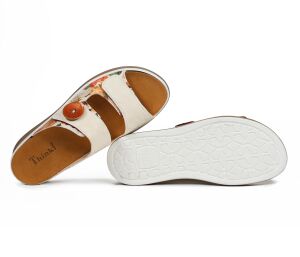 Think Pantoletten bunt Meggie ivory/kombi 355-1000 - MEG 61
