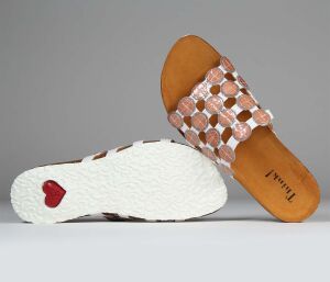 Think Pantoletten beige Julia bianco/kombi 247-1010 - JLA 196