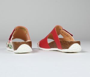 Think Pantoletten rot Mizzi flamingo/kombi 124-9040 - MZZ 381