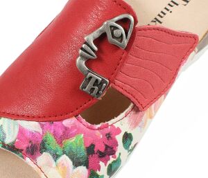 Think Pantoletten rot Mizzi flamingo/kombi 124-9040 - MZZ 381