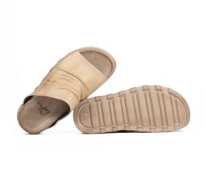 Lofina Pantoletten beige 3364 Lene gasoline-aglio - LOF 28