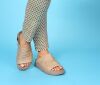 Lofina Pantoletten beige 3364 Lene gasoline-aglio - LOF 28