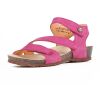 think sandaletten pink dumia fuxia 297-5040 fussbett: nicht wechselbares comfort-fussbatt mit bequemem auftritt kalbsleder pflanzlich  gegerbt - nicht gefärbt 20 mm keil-absatz klassiker - ideale sommer-sandale mit individueller verstellmöglichkeit dank 3 klettverschlüsse