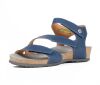 think sandaletten blau dumia denim 297-8060 fussbett: nicht wechselbares comfort-fussbatt mit bequemem auftritt kalbsleder pflanzlich  gegerbt - nicht gef&auml;rbt 20 mm keil-absatz klassiker - ideale sommer-sandale mit individueller verstellm&ouml;glichkeit dank 3 klettverschl&uuml;sse