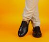 think slipper blau guad-2 navy 750-0000 fussbett: lederbezogene wechselbare kork-latex-bettung (pflanzlich gegerbt) lederfutter 10 mm absatz