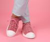 think sneaker rot turna candy/kombi 559-5010 fussbett: lederbezogene wechselbare kork-latex-bettung (pflanzlich gegerbt) kalbsleder pflanzlich  gegerbt - nicht gefärbt ohne absatz langschnürer mit weichem fersenpolster und besonders elastischer schalen-sohle. durch die lange schnürung bestens anzupassen.