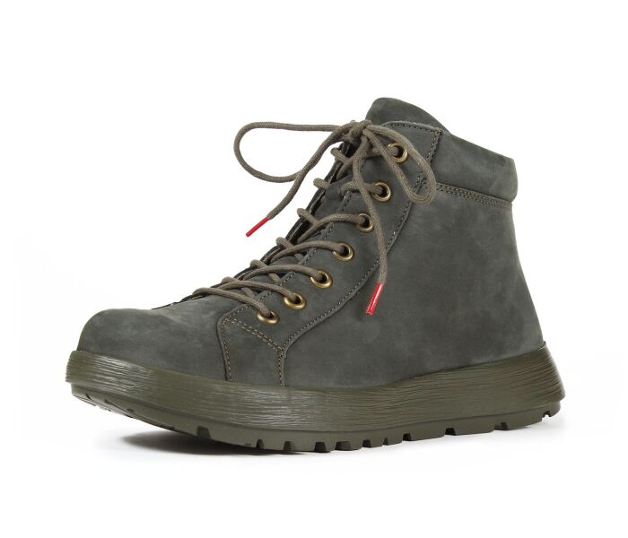 think booties grün comoda forest 858-7000 fussbett: lodenbezogene wechselbare kork-weichschaum-bettung mit besonders guter auftritt-dämpfung im ballenbereich (pflanzlich gegerbt) echter walkloden von steiner 1888 aus österreich 10 mm absatz in der keilsohle attraktiver langschnürer mit zusätzlichem reißverschluß an der innenseite. knöchelbedeckende schafthöhe von ca. 9 cm