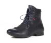 think stiefeletten blau guad-2 navy 413-8030 fussbett: lederbezogene wechselbare kork-latex-bettung (pflanzlich gegerbt) leder pflanzlich  gegerbt 10 mm absatz west-end booties mit dekorativ betonter vorderkappe. funktionsschn&uuml;rung und seitlicher reissverschluss sorgen f&uuml;r einfachen einstieg und bequemen halt. der hohe schaftrand birgt sportive und formelle kombinationsm&ouml;glichkeiten f&uuml;r rock, kleid oder hose.
