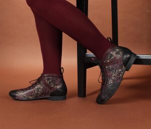 Think Booties schwarz Guad-2 taupe/kombi 618-2010 - GUD 682