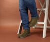 think booties oliv rento olive/kombi 830-7000 lederbezogene kork-latex-bettung - vegetabil gegerbt lederfutter - vegetabil gegerbt und ungefärbt 10 mm absatz schlichte booties für den ganzen tag mit seitlichem zipper und kleinem gummizug an der außenseite. knöchelbedeckende schfathöhe von ca. 9 cm