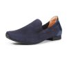 think slipper blau gaudi water/kombi 957-8000 wechselbare lederbezogene kork-weichschaum-bettung mit hoher d&auml;mpfung (pflanzlich gegerbt) kalbsleder pflanzlich  gegerbt - nicht gef&auml;rbt 15 mm block-absatz mit guter d&auml;mpfung besonders leichter und bequemer slipper mit 2 beidseitigen gummiz&uuml;gen