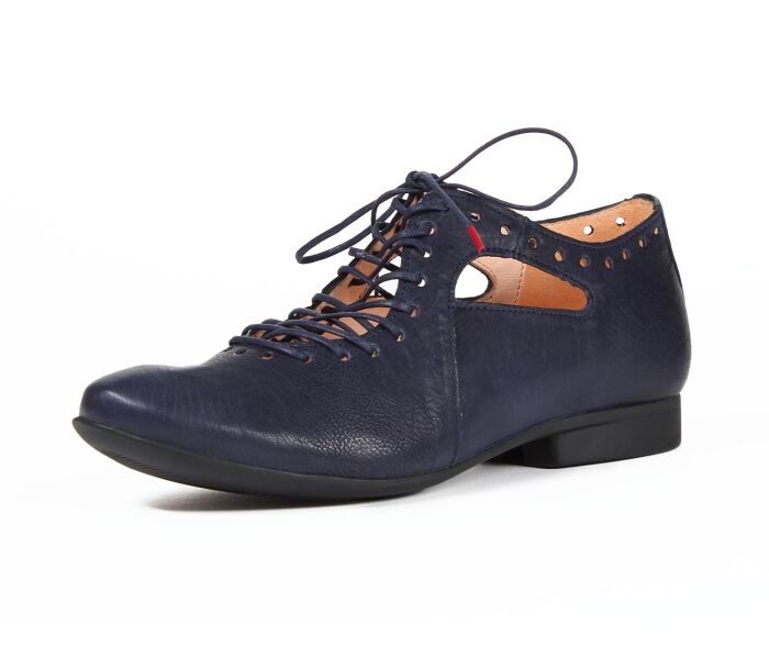 think schn&uuml;rschuhe blau guad-2 navy 565-8010 fussbett: lederbezogene wechselbare kork-latex-bettung (pflanzlich gegerbt) kalbsleder pflanzlich  gegerbt - nicht gef&auml;rbt 10 mm absatz ganz toller schuh, sieht angezogen einfach gut aus. durchgehende funktions-schn&uuml;rung f&uuml;r individuelle passform. leicht, locker, luftig. lieblingsmodell vieler kundinnen