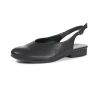 think ballerinas schwarz guad-2 schwarz 731-0000 nicht wechselbare bettung leder pflanzlich  gegerbt 10 mm absatz fersenoffene ballerinas mit kleinem riemchen, sehr chic. aus schuhmachertechnnischen gr&uuml;nden hat dieser sch&ouml;ne schuh keine herausnehmbare bettung.