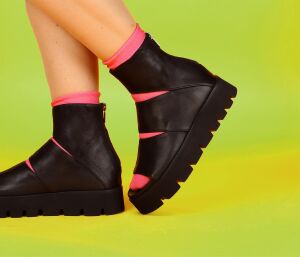 Lofina Sandaletten schwarz 5226 Maja gasoline-nero - LOF 60
