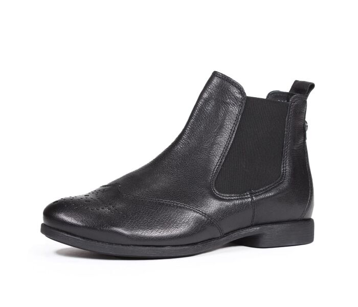 think stiefeletten schwarz agrat schwarz 31-0020 fussbett: lederbezogene wechselbare kork-latex-bettung (pflanzlich gegerbt) leder pflanzlich  gegerbt 10 mm comfort-absatz ganz toller, leichter bootie mit klassischer fl&uuml;gelkappe und 2 seitlichen gummiz&uuml;gen f&uuml;r einfachen einstieg und guten halt. sieht immer gut angezogen aus.