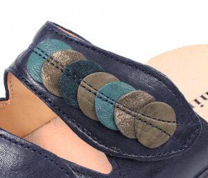 Think Pantoletten blau Camilla navy/kombi 1050-8000 - AML 360