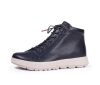 think booties blau comoda navy 747-8030 fussbett: lederbezogene wechselbare kork-weichschaum-bettung mit besonders guter auftritt-d&auml;mpfung im ballenbereich (pflanzlich gegerbt) lederfutter - vegetabil gegerbt und ungef&auml;rbt 10 mm absatz in der keilsohle neue city-booties mit langer 7-loch schn&uuml;rung f&uuml;r weiten einstieg. angenehme schafth&ouml;he von ca. 9 cm mit schn&uuml;rung f&uuml;r individuellen sitz und zus&auml;tzlichem reissverschluss an der innenseite. weicher schaftabschluss an der ferse. echt gut, echt bequem.