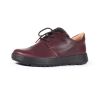 think schn&uuml;rschuhe wein-rot comoda prugna 440-5020 fussbett: lederbezogene wechselbare kork-weichschaum-bettung mit besonders guter auftritt-d&auml;mpfung im ballenbereich (pflanzlich gegerbt) lederfutter - vegetabil gegerbt und ungef&auml;rbt 10 mm absatz in der keilsohle leichter comfortabler schn&uuml;rer mit nahtfreier ballenpartie