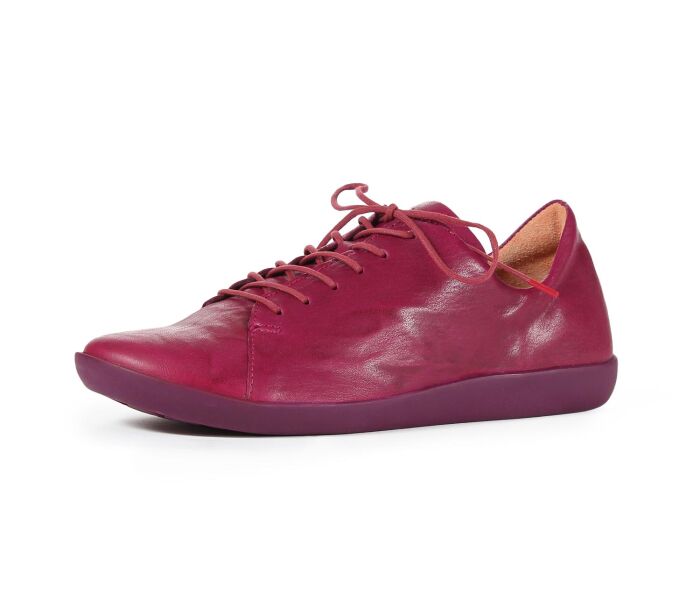 think schnürschuhe lila nature magnolia 946-5010 fussbett: lederbezogene wechselbare kork-latex-bettung (pflanzlich gegerbt) lederfutter - vegetabil gegerbt und ungefärbt 10 mm keilabsatz in der sohle schlichter 6-loch-langschnürer für beste passform mit hochgezogener ferse für guten sitz und knöchelfreier seitenführung.