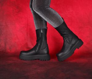 Lofina Stiefeletten schwarz 6069 Alea gasoline-nero - LOF 84