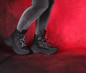 Lofina Stiefeletten schwarz 6492 Linette gasoline-nero -...