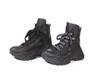 Lofina Stiefeletten schwarz 6492 Linette gasoline-nero -...