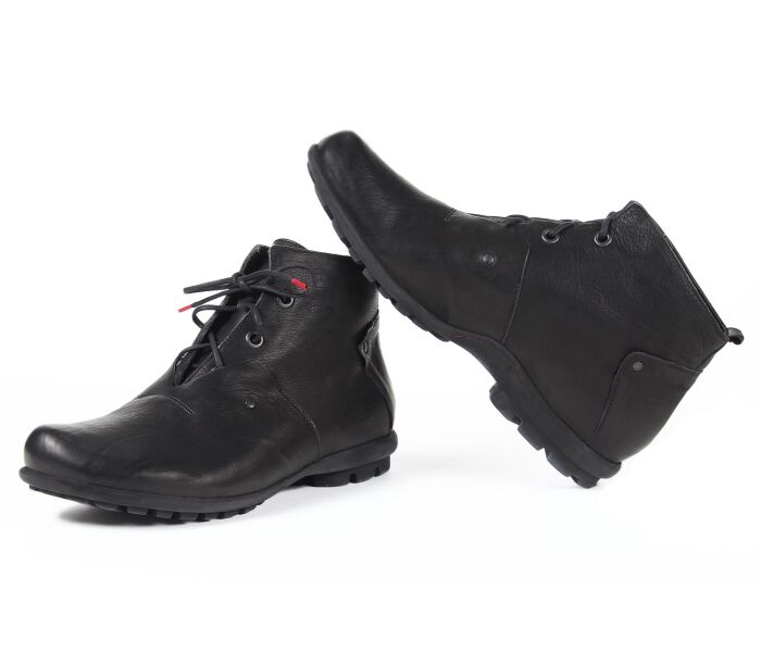 think boots schwarz kong schwarz-hydrophob 139-0010 fussbett: lederbezogene wechselbare kork-latex-bettung (pflanzlich gegerbt) feines lammfell-futter - chromfrei gegerbt - lammfell wirkt temperaturausgleichend und hält so trocken und warm 5 mm absatz