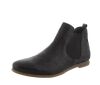 think schlupf-booties schwarz shua schwarz 81034-00 lederbezogene wechselbare kork-latex-bettung (pflanzlich gegerbt) mit besonderer auftrittsdämpfung im vorderfussbereich kalbsleder pflanzlich  gegerbt 10 mm absatz leichter pantoffelartiger bootie mit 2 gummizügen an der seite -  in der vorderpartie nahtfrei gearbeitet - einfach klasse
